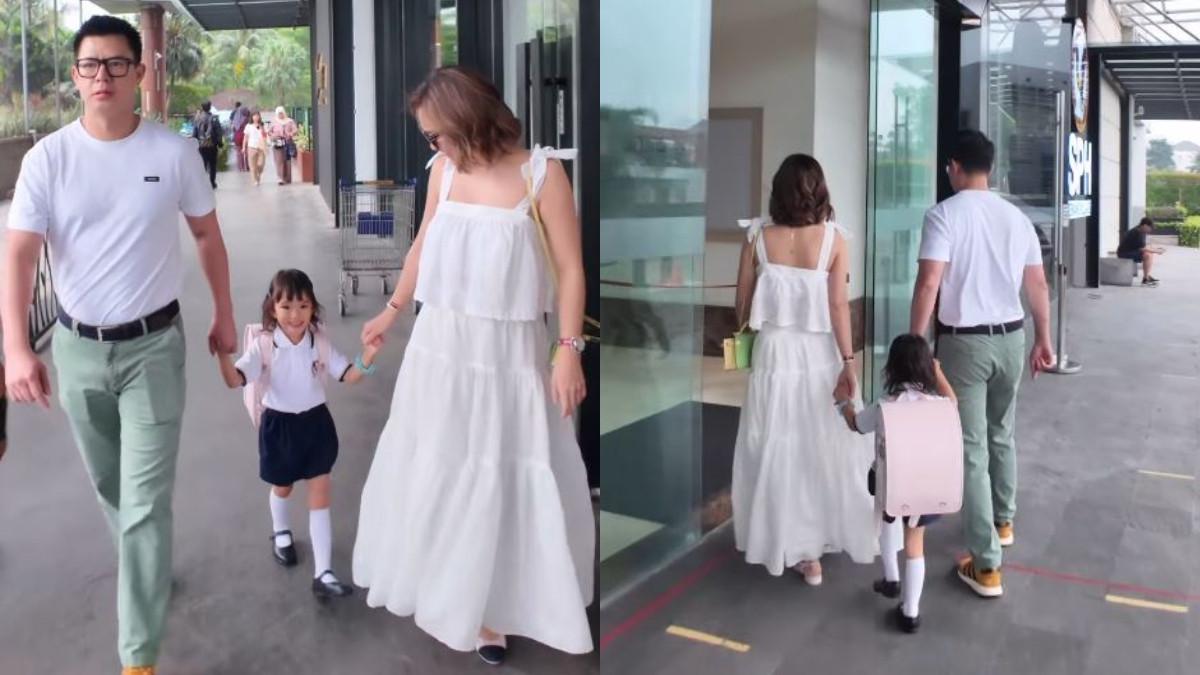 Shandy Aulia dan David Herbowo antar anak sekolah.
