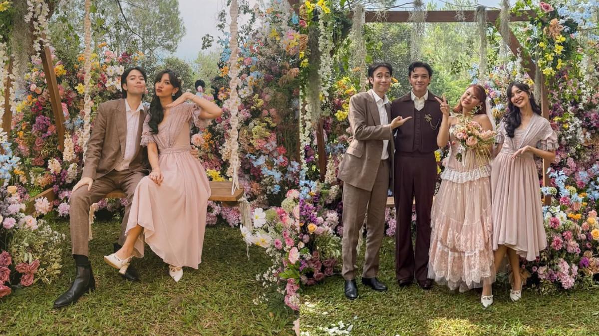 Potret cantik Sheila Dara saat menghadiri akad dan resepsi pernikahan Nadin Amizah - Faishal Tanjung.