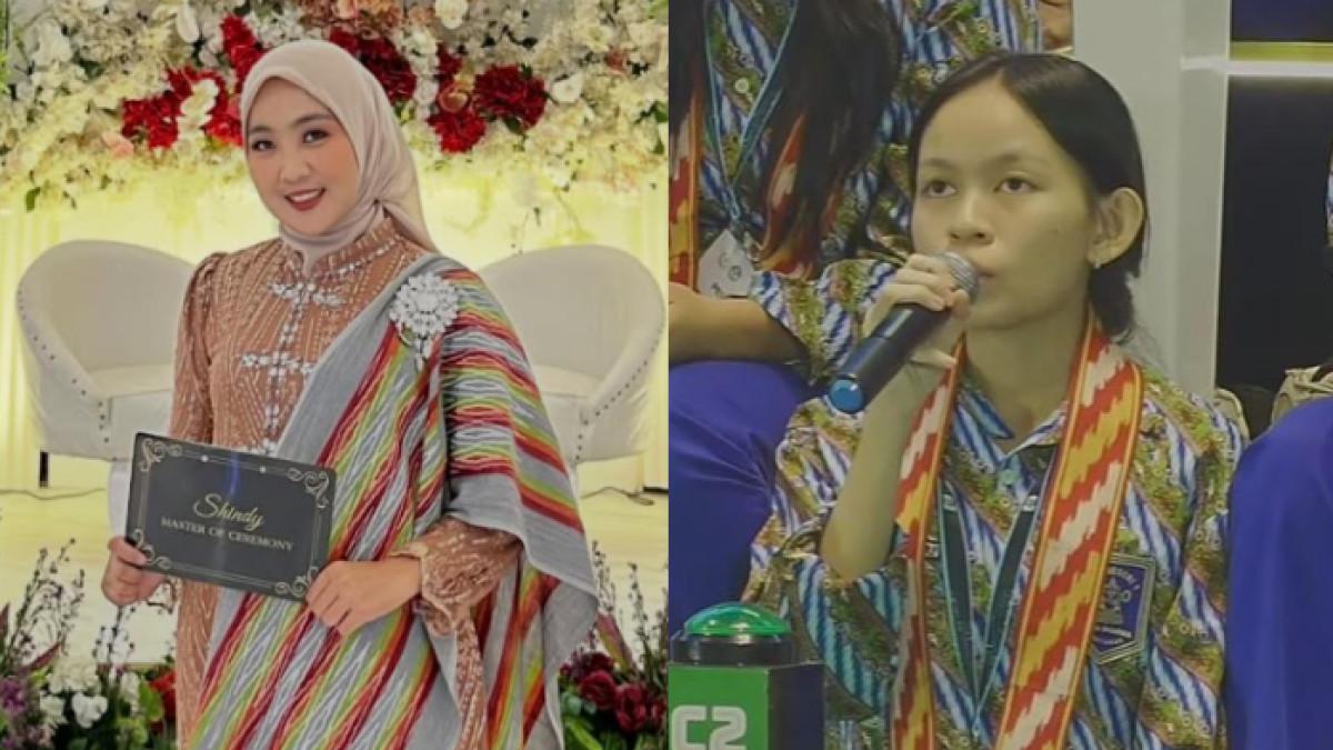 SOSOK MC LCC - Shindy Lutfiana, MC LCC Empat Pilar MPR RI mencuri perhatian karena ucapannya 'mungkin perasaan adik-adik saja'. Ia akhirnya minta maaf.