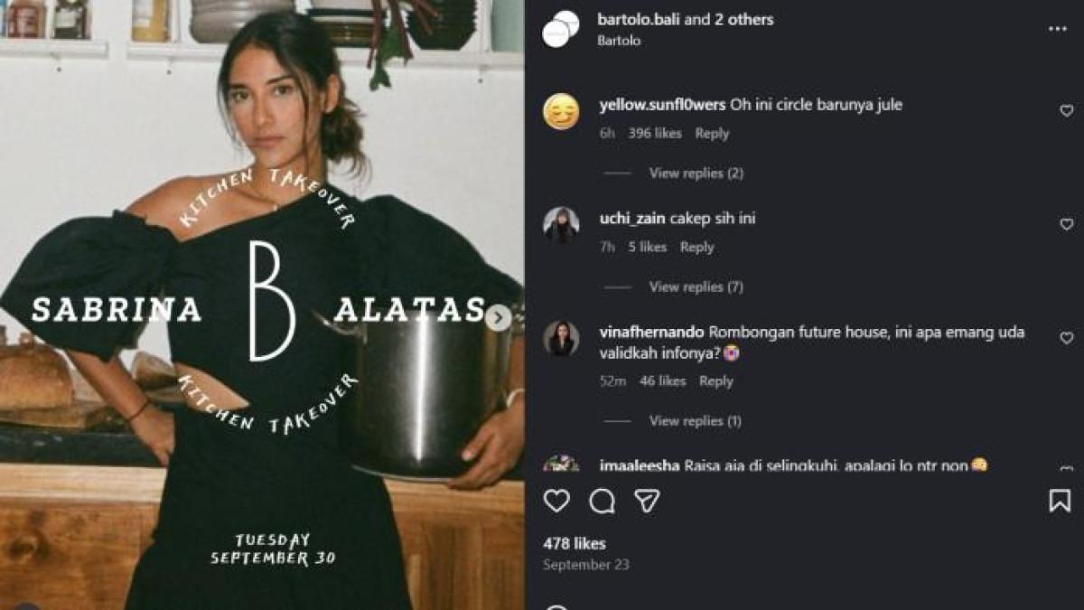 KOLOM KOMENTAR RAMAI - Tangkapan layar postingan Chef Sabrina Alatas dicapture Minggu (2/11/2025). (Instagram sab_sash)
