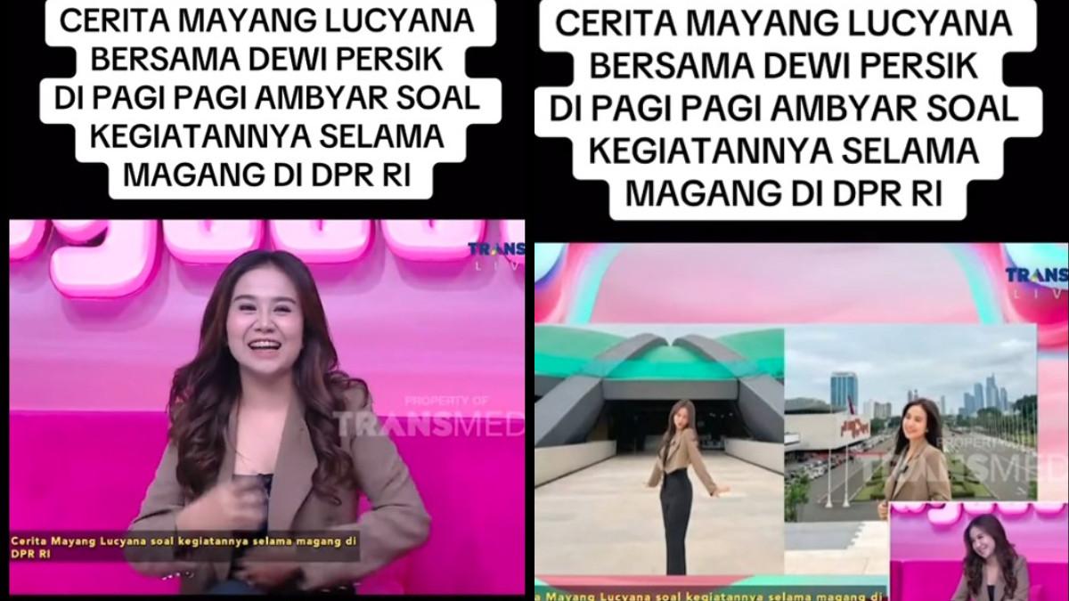 PENGALAMAN MAGANG DI DPR - Mayang hadir di sebuah program televisi dan blak-blakan membicarakan soal gaji serta tunjangan yang pernah ia terima selama magang di DPR.