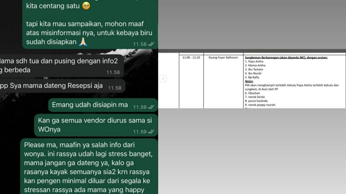 PERNIKAHAN TEUKU RASSYA - Teuku Rassya ungkap isi chat untuk Tamara Bleszynski yang membahas soal seragam keluarga, minta maaf ada salah komunikasi