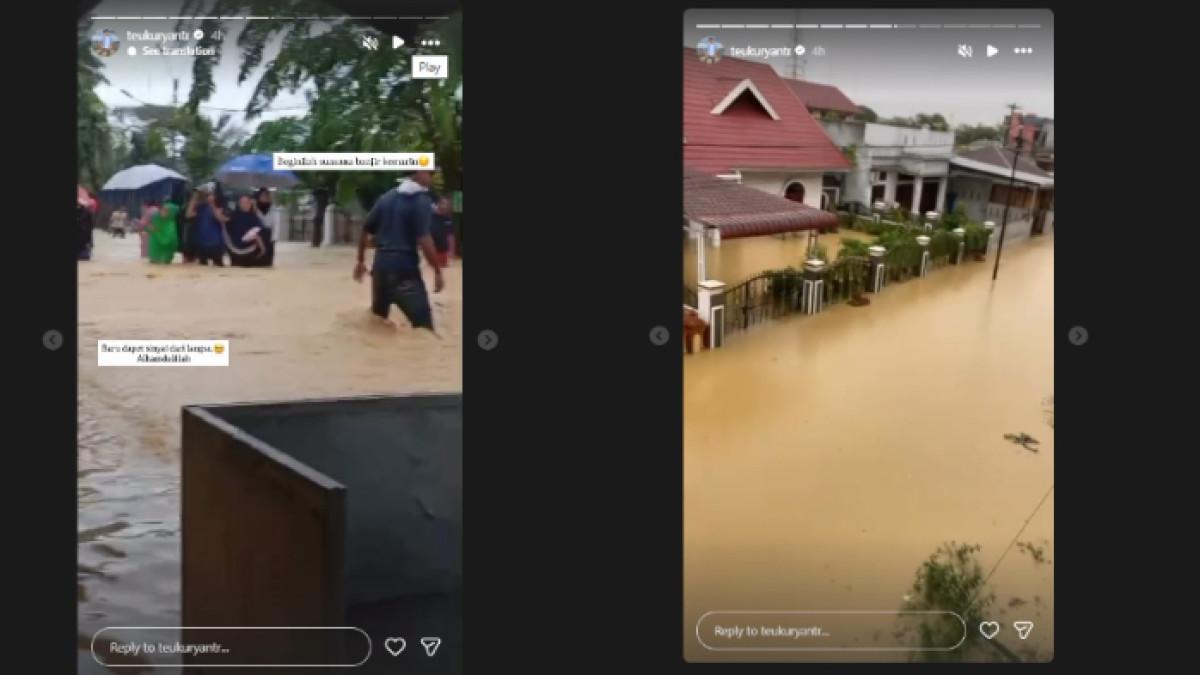 Teuku Ryan membagikan kabar kondisi keluarganya di Aceh setelah wilayah tersebut dilanda banjir dan longsor.