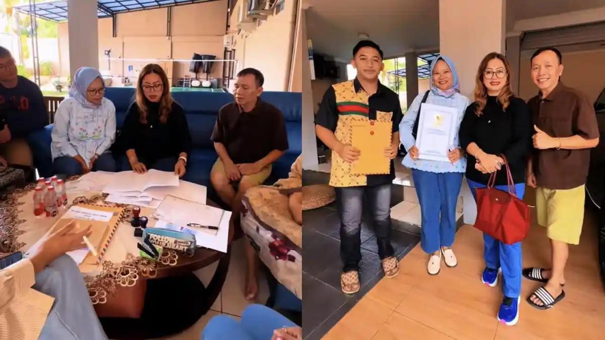 TEKEN AKAD - Transaksi pembelian unit Apartemen Kalibata City oleh keluarga Ayu Ting Ting, dicapture Selasa (2/6/2026). Transaksi jual beli dilakukan di kediaman Ayah Rojak dan Umi Kalsum.