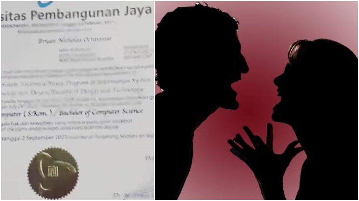 WADUH Gegara Helm, Cewek Tega Bakar Ijazah S1 UPJ Tangerang Milik Pacarnya: Gue Udah Nangis Kejer