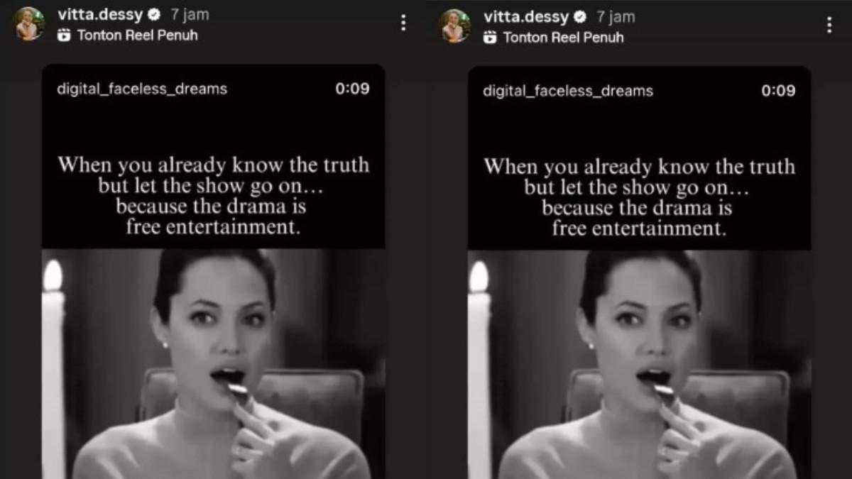Vitta Dessy membagikan sebuah unggahan yang dinilai sebagai sindiran drama percintaan mantan suaminya, Ari Lasso dan Dearly Djoshua. 