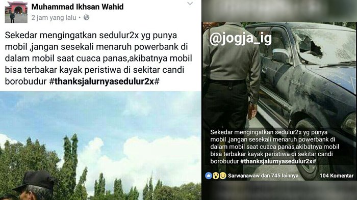 Awas Tinggalkan Powerbank di Mobil Saat Cuaca Panas, Bisa Jadi Nanti Bernasib Begini