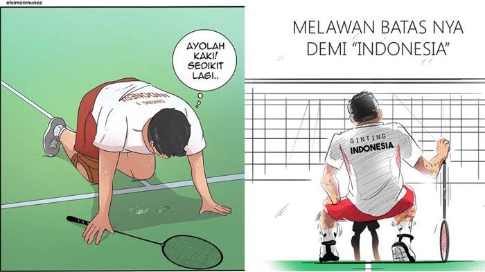 Aksi Heroik Anthony Ginting Dibuat 9 Gambar Karikatur, Berjuang Melawan Batas Demi Indonesia!
