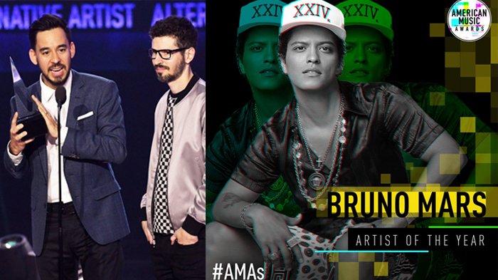 American Music Awards 2017 - Ini Dia Daftar Pemenang Sementara Gelaran Penghargaan Musik di AS