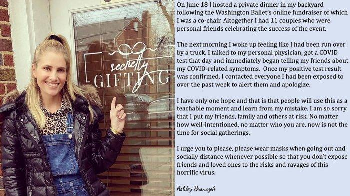 Ashley Taylor Bronczek menceritakan kondisinya pasca mengadakan pesta di tengah pandemi corona.