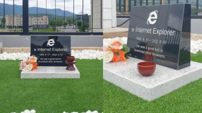 VIRAL Batu Nisan untuk Peringati Jasa Internet Explorer di Korea Selatan, Pesannya Sangat Menyentuh