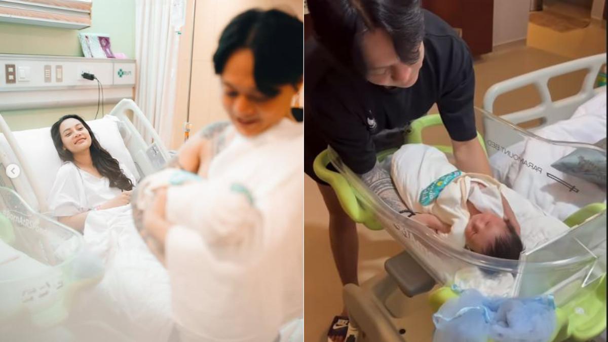 KEDEKATAN DJ BRAVY PADA ANAK ERIKA CARLINA - Sebuah momen mengharukan terekam ketika bayi Erika Carlina, Andrew Raxy Neil tiba-tiba menangis namun langsung tenang saat disentuh oleh DJ Bravy.