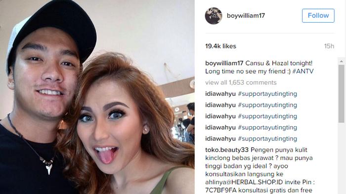 Foto Boy William - Bareng Pedangdut Geboy Mujair, Instagram Banjir Komentar Haters