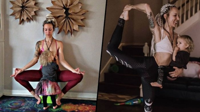 Ibu Ini Yoga Sambil Menyusui, Fotonya Saat Menstruasi pun Bikin Geger, tapi Hasilnya Luar Biasa