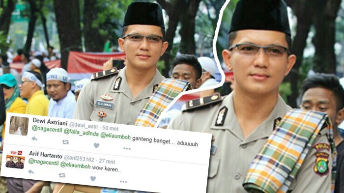 Demo 2 Desember - Ada Polisi Ganteng Tertangkap Kamera di Aksi 212, Mata Netizen Jadi Segar