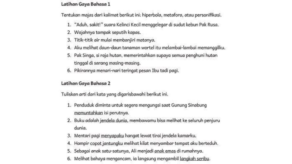 Kunci Jawaban Bahasa Indonesia Kurikulum Merdeka Kelas 5 SD Halaman 33
