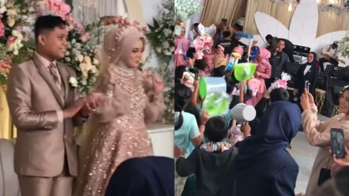 Kejutan! Guru TK Menikah, Anak Didiknya Datang Buat Heboh, Nari-nari Bawa Perabotan Rumah Tangga