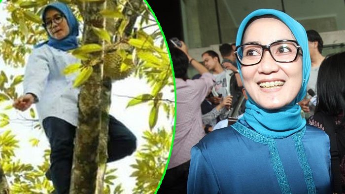Iti Octavia Jayabaya - Bupati Lebak yang Gesit Memanjat Pohon Durian, Fotonya pun Viral!