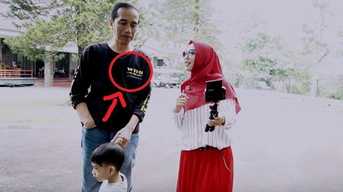 Jokowi Nge-Vlog bareng Ria Ricis, Ini 3 Hal yang Paling Jadi Sorotan: Tulisan di Kaos Presiden