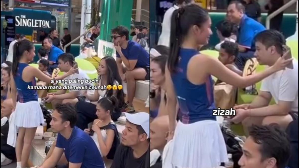 GO PUBLIK - Momen kebersamaan keduanya kembali tertangkap kamera, kali ini saat Nadhif menemani Azizah Salsha bermain padel.