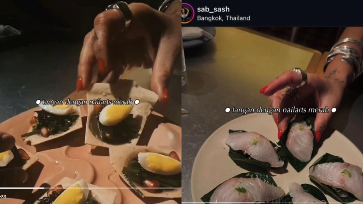 Selain dua lokasi tersebut, keduanya juga diduga sempat mengunggah foto-foto hidangan dari pengalaman kuliner mereka di Thailand.