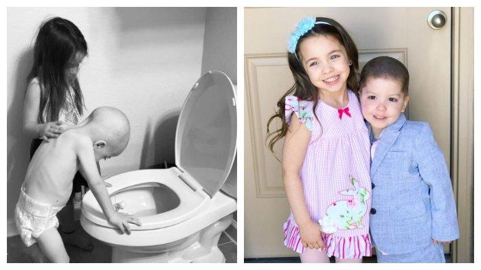 Kisah Haru di Balik Foto Viral Sang Kakak Berumur 5 Tahun Merawat Adiknya yang Terdiagnosis Leukimia