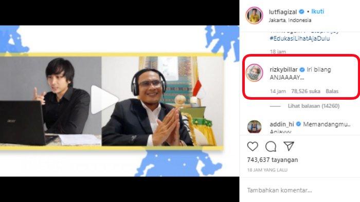 Postingan Lutfi Agizal diserbu netizen