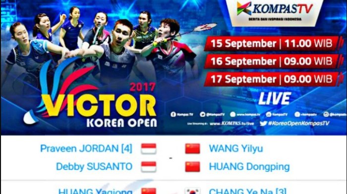 Hebat! 4 Wakil Indonesia Masuk Final Korea Open 2017, Lihat Smash-nya Jonatan Christie Besok!