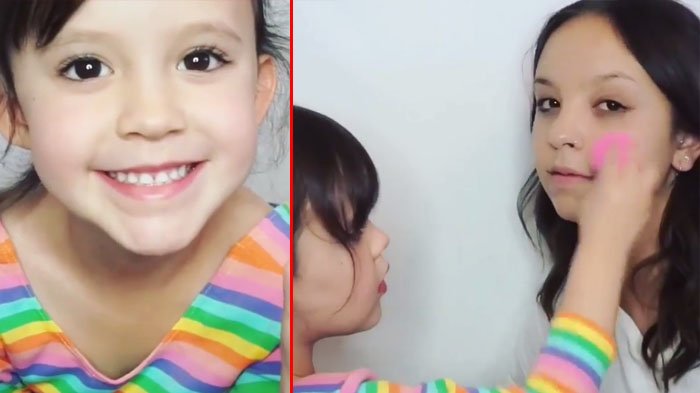 Sempurna! Bocah 5 Tahun Ini Lincah dan Terampil Merias Wajah Orang Dewasa, Kamu Aja Pasti Kalah