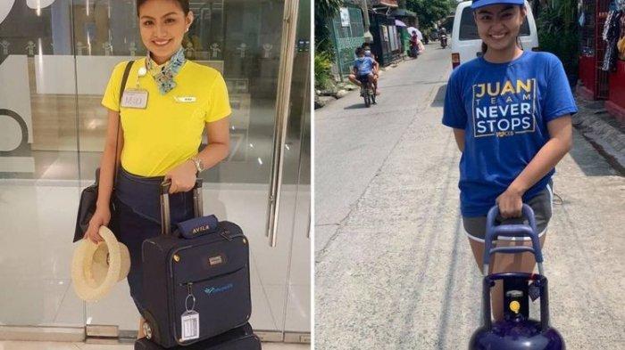 KISAH Pramugari Cantik Korban PHK, Dulu Tenteng Koper Siap Terbang, Kini Banting Stir Antar Gas LPG