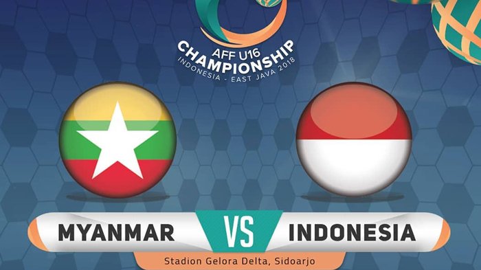 Live Streaming Piala AFF U16 - Indonesia Vs Myanmar Selasa Jam 18.30 WIB - Garuda Muda Harus Menang