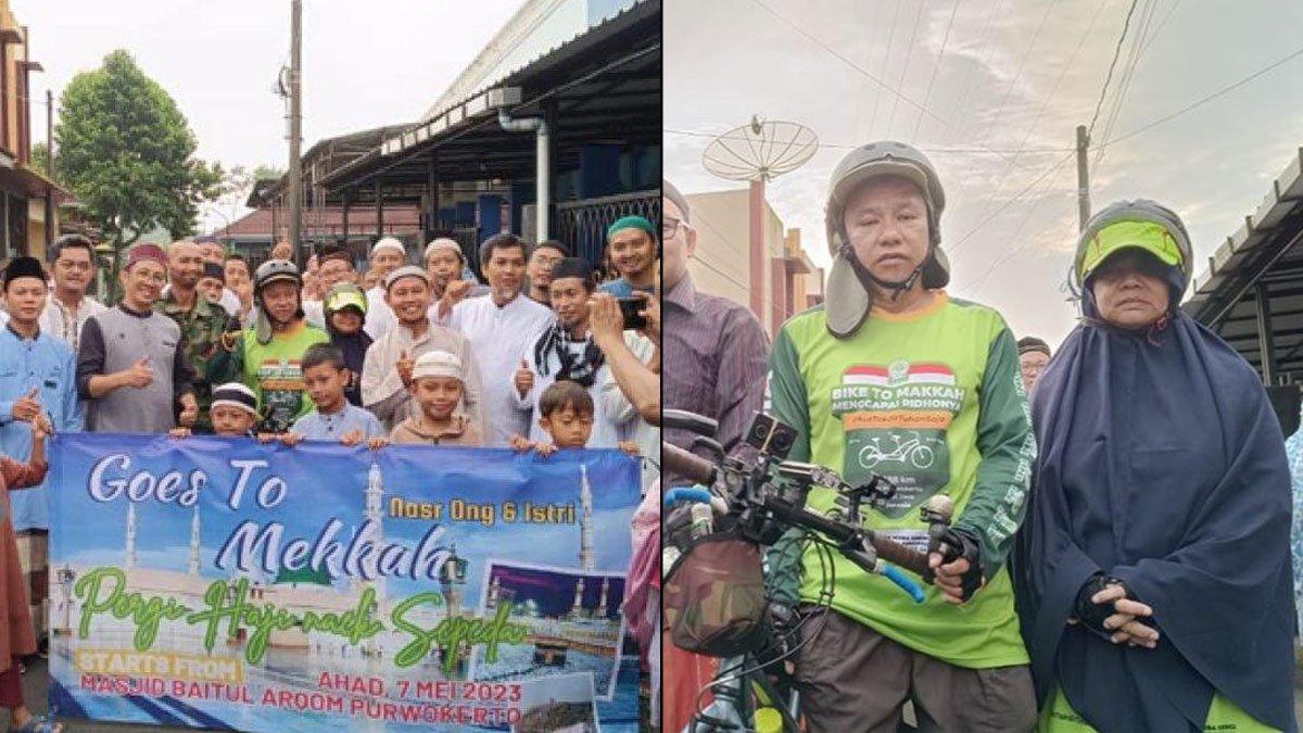 KISAH Pasutri di Purwokerto ke Makkah Kendarai Sepeda, Butuh Waktu 8 Bulan, Jual Mobil untuk Bekal