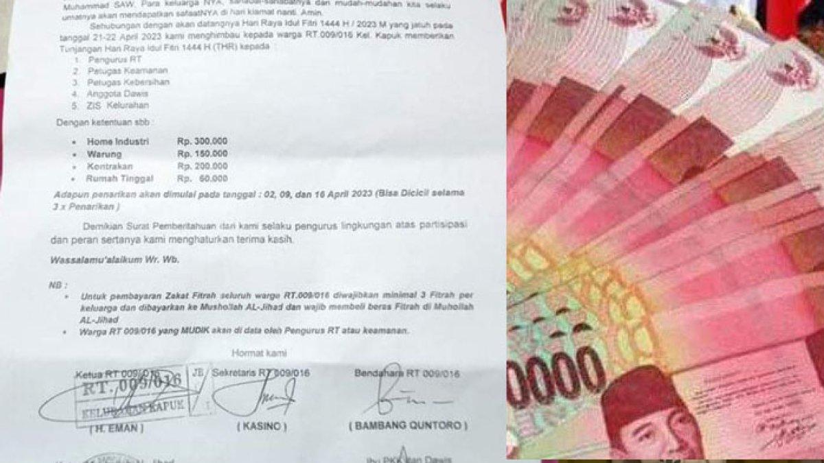 VIRAL Surat Pengurus RT Minta THR ke Warga, Lurah Marah-marah, Seminggu Kemudian Pak RT Minta Maaf