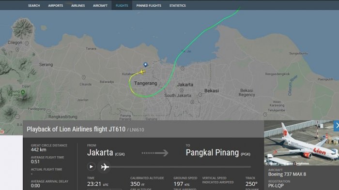 Pesawat Lion Air JT-610 Dipastikan Jatuh, Bawa 178 Penumpang, Satu Anak-anak & Dua Bayi