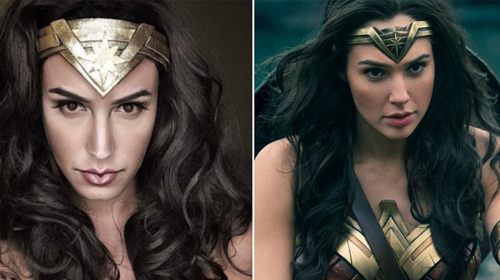 Pria Ini Bertransformasi Jadi Wonder Woman dan Ketahuan oleh Gal Gadot, Akhirnya . . .