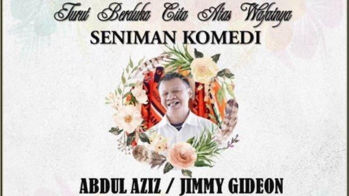 PROFIL Pelawak Jimmy Gideon, Meninggal Dunia di Usia 58 Tahun, Sempat Jatuh Saat di Rumah