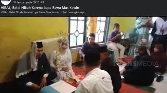 VIRAL Video Pengantin Sudah Siap Akad Tapi Pernikahan Batal, Mempelai Pria Lupa Bawa Mahar