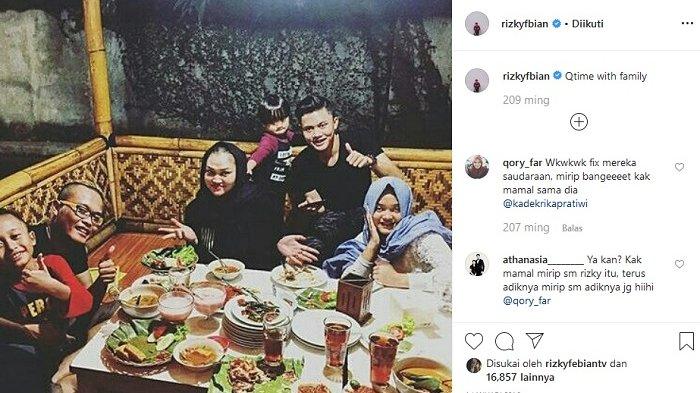 Postingan Rizky Febian 4 Januari 2016 (Instagram @rizkyfbian)