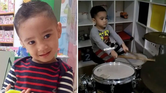 Baru Berusia 2 Tahun, Rafathar Malik Ahmad Udah Pintar Main Drum, Keren Banget!