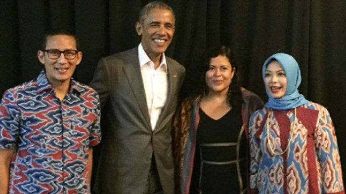 Humble! Bertemu dengan Barack Obama, Pakaian Sandiaga Uno Curi Perhatian Netizen