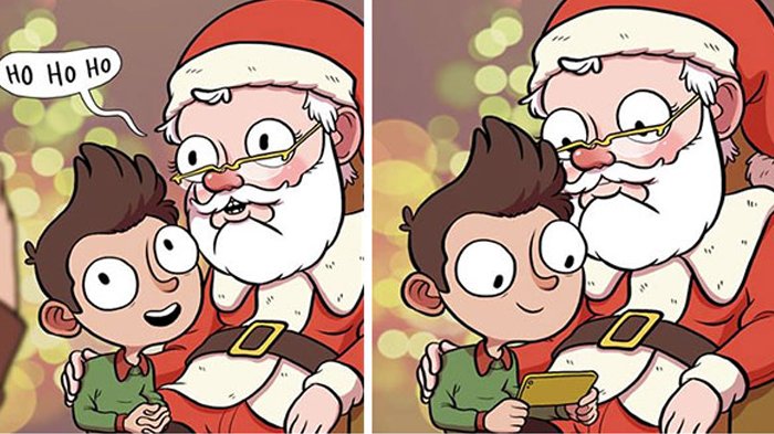 HoHoHo! 8 Komik Lucu Hari Natal, Begini Cara Santa Claus Beri Hadiah Untuk Anak-Anak