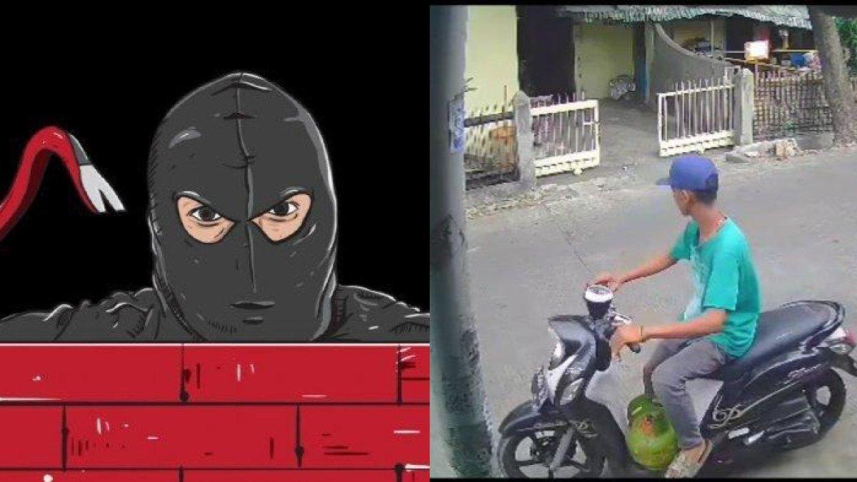 Siang Bolong Mengendap Masuk Panti Asuhan, Pria di Tanjung Priok Gondol 2 Tabung Gas, Terekam CCTV