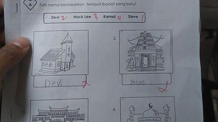 Soal Pelajaran Anak SD Ini Viral, Guru Buat Pertanyaan yang Rasis Banget, Netizen Jadi Berdebat