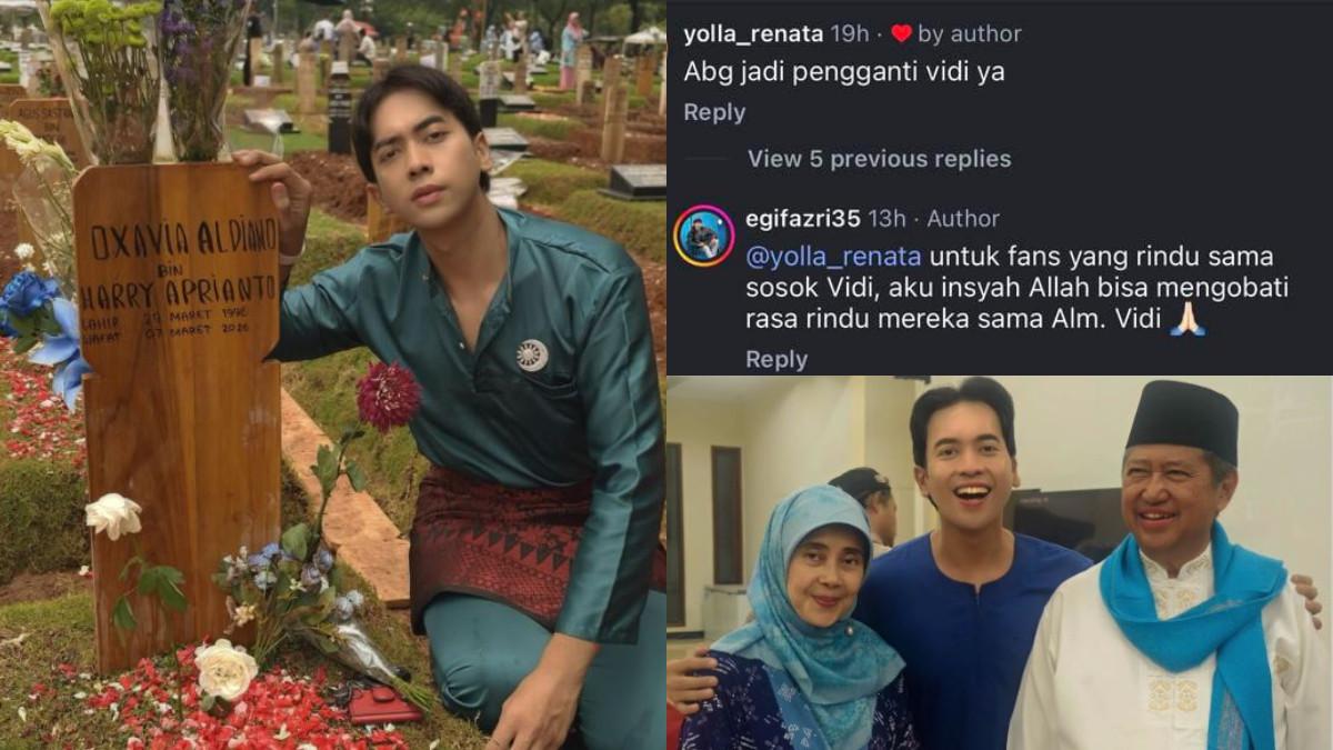 HARRY KISS TANGGAPI - Harry Kiss memberikan tanggapan terkait viralnya sosok yang disebut mirip Vidi Aldiano saat diwawancarai awak media pada Minggu (5/4/2026).