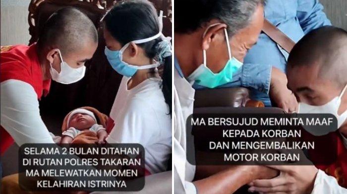 Mengharu Biru Momen Pria Pertama Kali Bertemu Anak, 2 Bulan Dipenjara Curi Motor Demi Biaya Bersalin