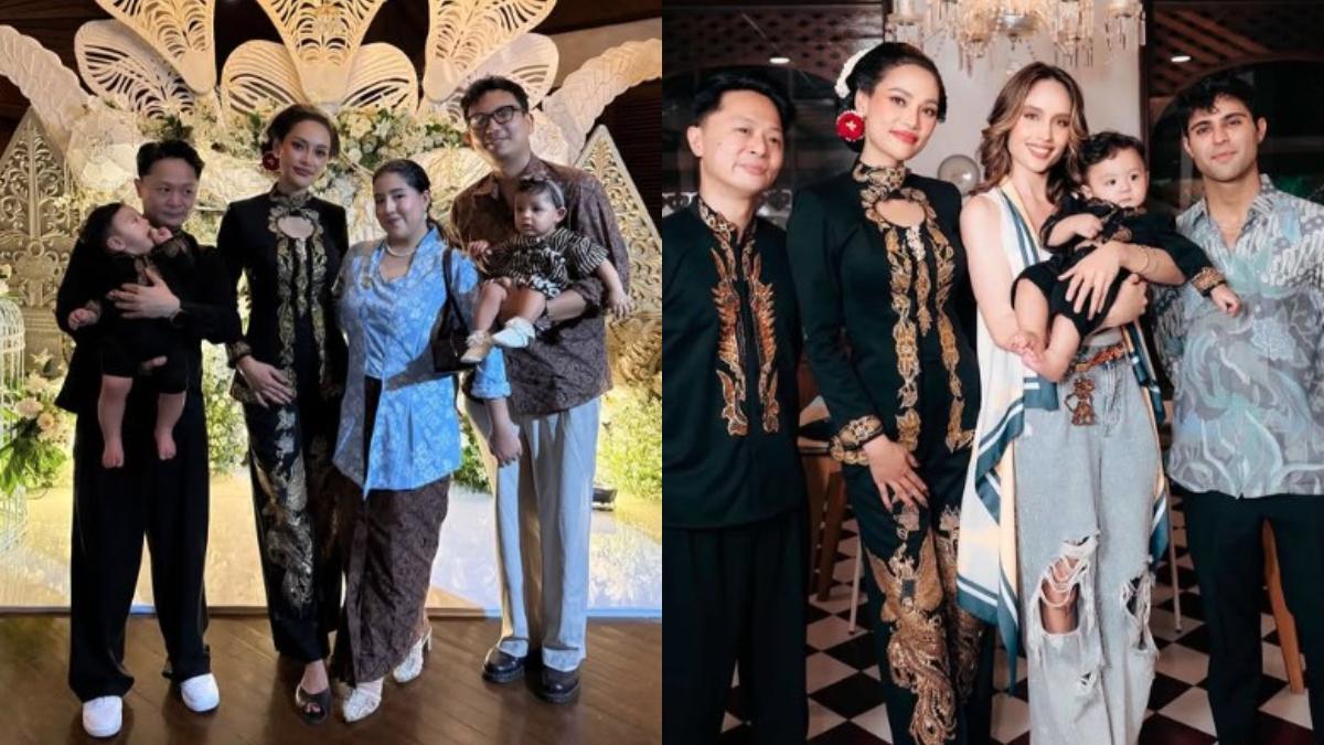 Potret Bravy Dampingi Erika Carlina di Acara Tedak Siten Andrew, Busana Serasi, Tatapan Penuh Cinta