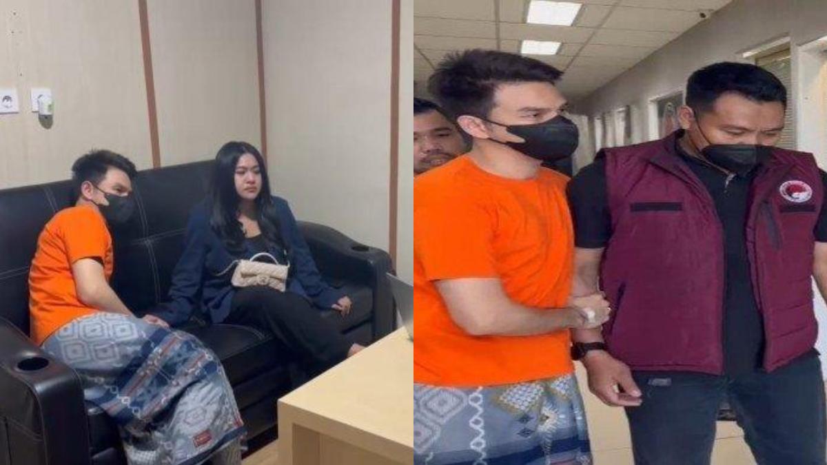 Outfit Tak Biasa Jonathan Frizzy saat Diperiksa Kasus Vape Isi Obat Keras, Pacar Ririn Pakai Sarung