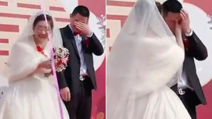 Pengantin Pria Menangis Sepanjang Pernikahan, Tamu Bertanya-tanya, Reaksi Istri Bikin Semua Tertawa