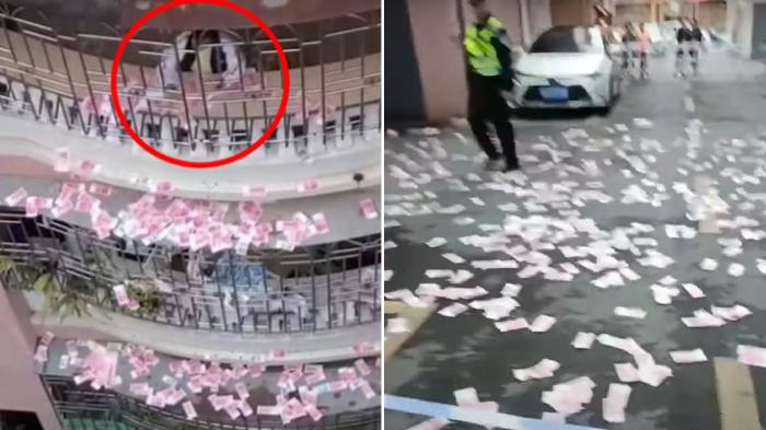 HEBOH Pria Sebar Uang Asli Rp876 Juta ke Jalan, Orang-orang Hanya Menonton Enggan Mengambil