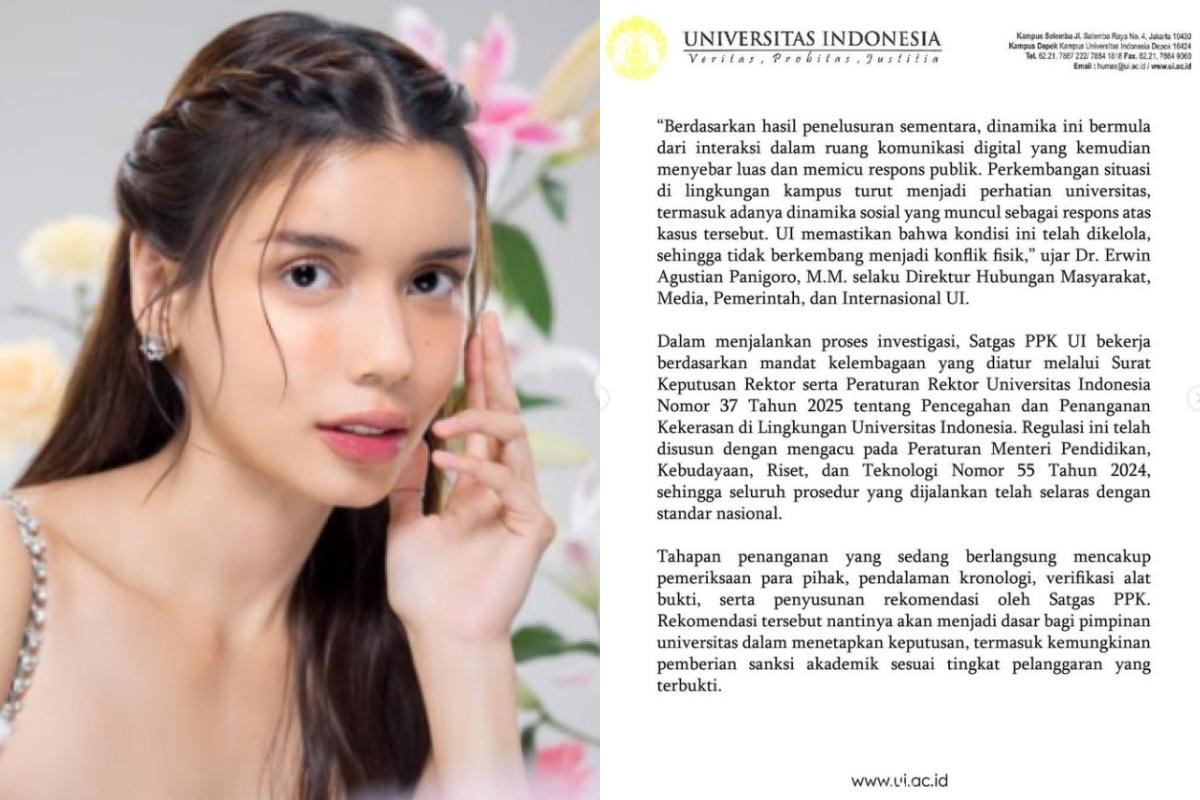 Mahasiswa Pelaku Pelecehan Diskors 45 Hari, Sabrina Chairunnisa Kecewa dengan Sanksi UI: Harusnya DO
